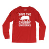 save the chubby unicorns Long Sleeve Shirts