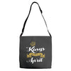 kings are born in april Adjustable Strap Totes