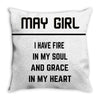 May Girl Throw Pillow