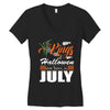 Halloween Kings Are Born In July Women's V-Neck T-Shirt