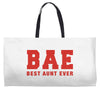 BAE Best Aunt Ever Weekender Totes