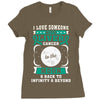 I Love Someone With Liver Cancer To The Moon And Back Ladies Fitted T-Shirt