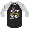kings are born in 1961 3/4 Sleeve Shirt