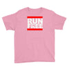 free running parkour run free Youth Tee