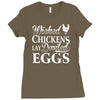 wicked chickens lay deviled eggs Ladies Fitted T-Shirt