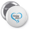 coming soon baby boy maternity design Pin-back button