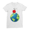 Snoopy Fishing Ladies Fitted T-Shirt