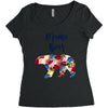 mama bear floral Women's Triblend Scoop T-shirt