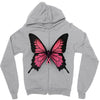 breast cancer butterfly Zipper Hoodie