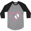 Custom baby girl name maternity design 3/4 Sleeve Shirt