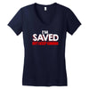 i'm saved but i keep sinning Women's V-Neck T-Shirt