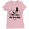 i like men who love dogs Ladies Fitted T-Shirt