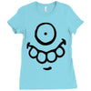 monster face (2) Ladies Fitted T-Shirt