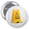 caution bananas Pin-back button