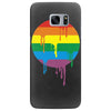 rainbow colored stripes dot running splashes Samsung Galaxy S7 Edge