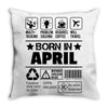 Born In April Throw Pillow