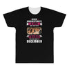 Never Underestimate A Man Who Watches Friends And Was Born in December All Over Men's T-shirt