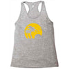 beach silhouette birds sand sunset Racerback Tank