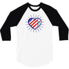 heart us flag 4th july fredom america usa 3/4 Sleeve Shirt