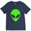 uomo alieno ufo stampa verde fluo divertente mitiche V-Neck Tee