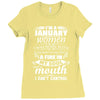 I Am A January Women Ladies Fitted T-Shirt