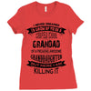 Super Cool Grandad Of A Freaking Awesome Granddaughter Ladies Fitted T-Shirt