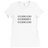 dad in binary code Ladies Fitted T-Shirt