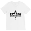 eat bbq drink beer V-Neck Tee