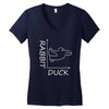 rabbit duck white Women's V-Neck T-Shirt
