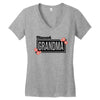 blessed grandma with flower Women's V-Neck T-Shirt
