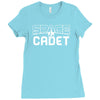 space cadet space ship Ladies Fitted T-Shirt