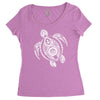 hawaiian turtle tribal art Women's Triblend Scoop T-shirt