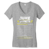 June Girl Facts Cancer Women's V-Neck T-Shirt