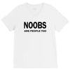 noobs are people too t shirt x large funny nerdy geek cod halo cool ga V-Neck Tee