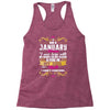 i am a january women Racerback Tank