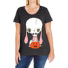 skull bunny Ladies Curvy T-Shirt