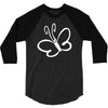 butterfly sticker vinyl 3/4 Sleeve Shirt