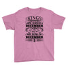 Real Kings Are Born On December 9 Youth Tee
