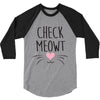 CHECK MEOWT CAT 3/4 Sleeve Shirt