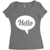 hello Women's Triblend Scoop T-shirt
