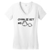 charlie bit me t shirt 2xl funny youtube nerdy geeky awesome humor coo Women's V-Neck T-Shirt