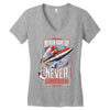never surrender Women's V-Neck T-Shirt
