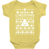funny ugly christmas smiley emoticon Baby Onesie