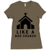 Like A God Church, Ladies Fitted T-Shirt