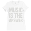 music is the answer Ladies Fitted T-Shirt