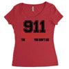 911 dispatcher heroes black logo Women's Triblend Scoop T-shirt