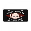 June Peeking Out Asian Baby Boy License Plate