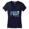 Vincent Van Gogh The Starry Night Women's V-Neck T-Shirt