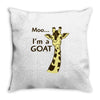 moo, i'm a goat Throw Pillow