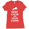 keep calm and love lions Ladies Fitted T-Shirt